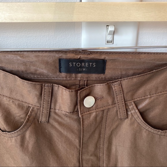 Storets Heavin Pleather Strait Pants - Picture 3 of 4